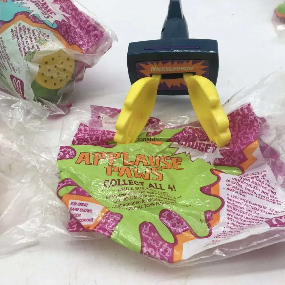 Vtg 1992 Nickelodeon Game Gadgets McDonalds Happy Meal Toys Lot 4 Slime Mike